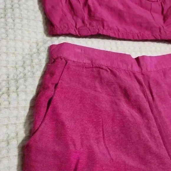 Midnight sky Pink Cropped Wide Leg Set - Picture 6 of 8